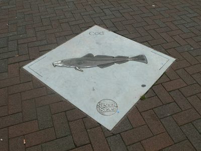 A pavement plaque near Princes Dock, Hull