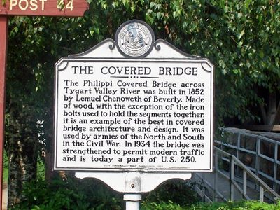 Philippi Covered Bridge Historical Marker