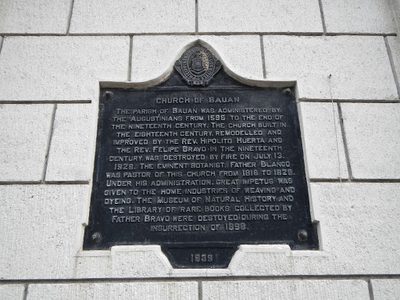 Church of Bauan historical marker