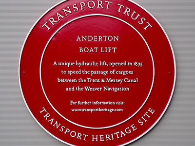 Plaque at the Anderton Boat Lift Visitor Centre