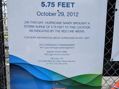 Hurricane Sandy High Water Mark, Red Hook