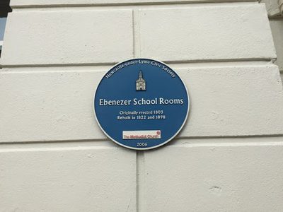 Newcastle-under-Lyme: Ebenezer School Rooms, Merrial Street (detail)