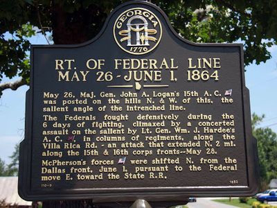 Rt. of Federal Line, May 26-June 1, 1864