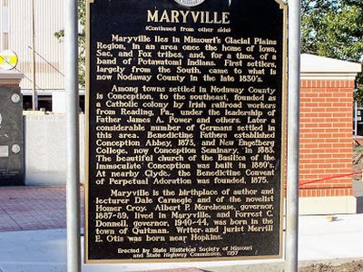 Historical Marker Maryville, Missouri