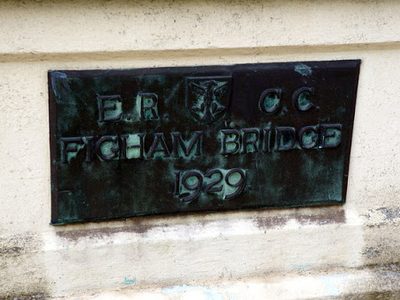 Plaque on Figham Bridge, Beverley