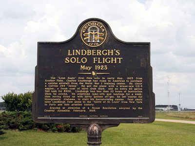 Lindberg's Solo Flight May 1923