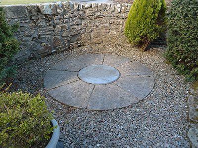 A plaque in a Millennium garden, Denholm