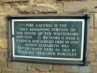 Whitefriars gatehouse plaque