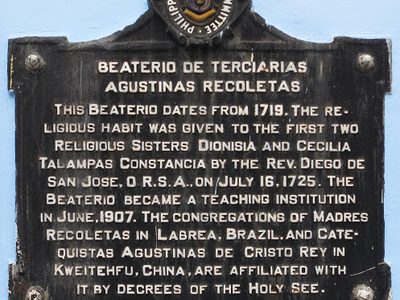 Beaterio de Terciarias Agustinas Recoletas historical marker