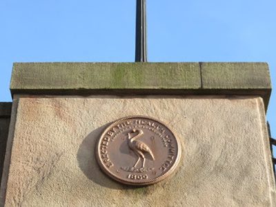 Date plaque on the Brunswick station ramp