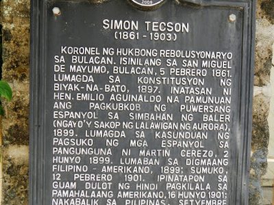 Simon Tecson historical marker