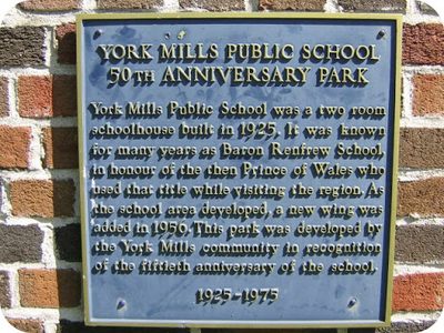 York Mills Public School 50th Anniversary Park