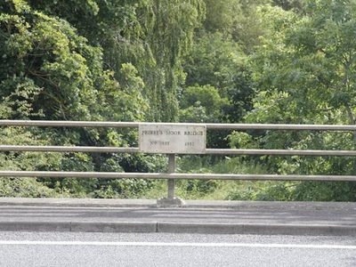 Plaque on Priest's Moor Bridge