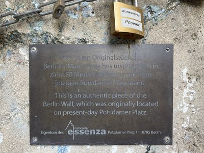 Potsdamer Platz Berlin Wall