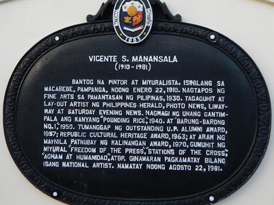 Vicente Manansala historical marker