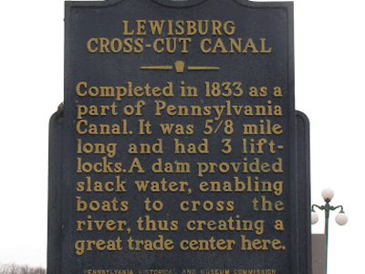 Lewisburg Cross-Cut Canal historic marker