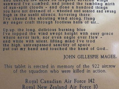 Memorial plaque