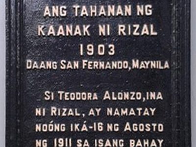 The House of Rizal’s Relatives historical marker