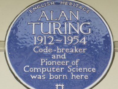 Blue plaque of Alan Turing