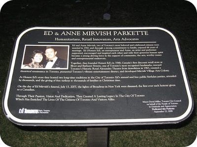 Ed and Anne Mirvish Parkette