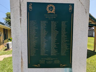 Rhythm Club Fire Memorial