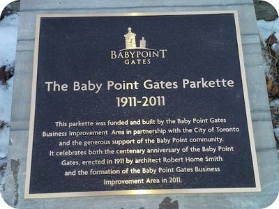 The Baby Point Gates Parkette 1911-2011