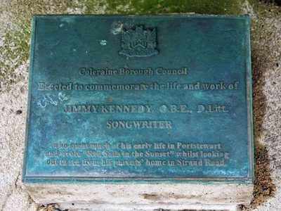 The Fishing Boat sculpture (4) - plaque, Harbour Road, Portstewart