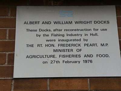 A plaque at Albert Dock, Hull