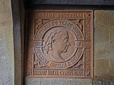 Queen Victoria Diamond Jubilee plaque, Cogges, Witney, Oxon