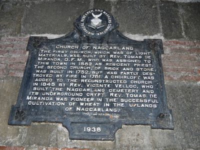 Church of Nagcarlang historical marker
