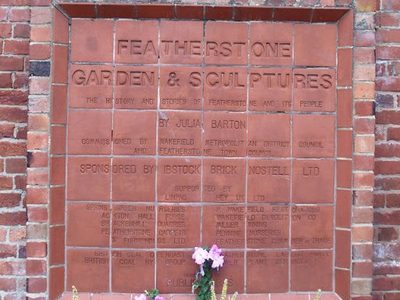The Brick Plaque, Featherstone Sculpture and Garden Area