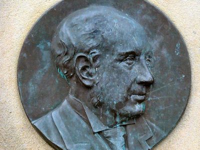 William Houlsdworth bronze portrait plaque