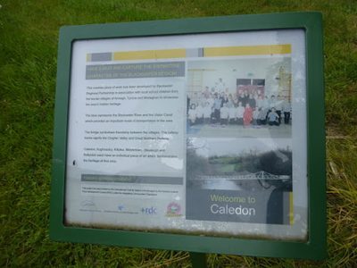"Welcome to Caledon" plaque