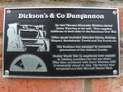 Dixon's & Co Dungannon Plaque