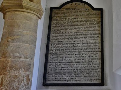 Swinbrook: The Church of St Mary; Table of benefactions
