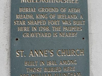 Plaque, Church Lane,Ballyshannon