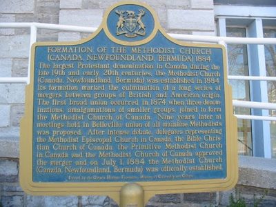 Formation of the Methodist Church (Canada, Newfoundland, Bermuda) 1884