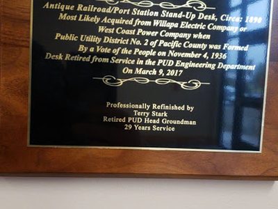 Antique Railroad/Port Station Stand-Up Desk