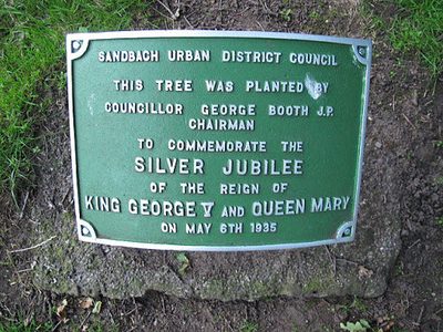 King George's tree - plaque