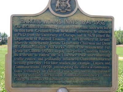 Harold Adams Innis 1894-1952