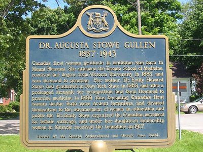 Dr. Augusta Stowe Gullen 1857-1943