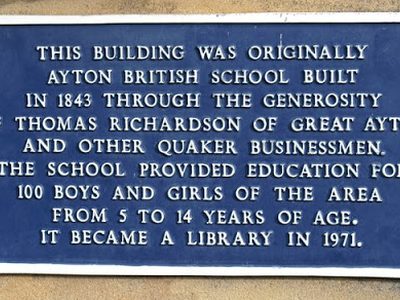 Plaque on the Library