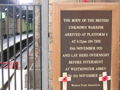 London Victoria station: memorial to the Unknown Warrior