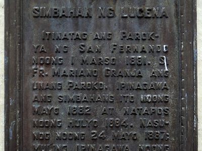 Church of Lucena historical marker