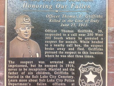 Officer Thomas F. Griffiths Memorial Plaque