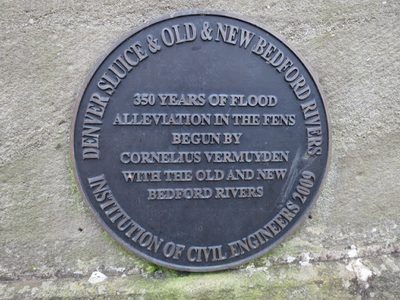 Plaque at Denver Sluice