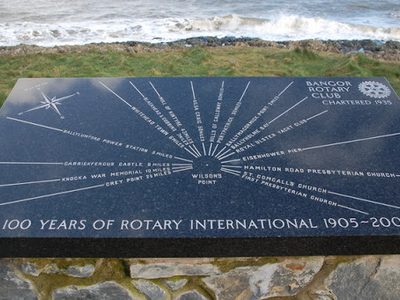Plaque near Wilson's Point, Bangor