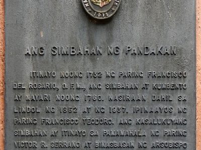 The Church of Pandacan historical marker