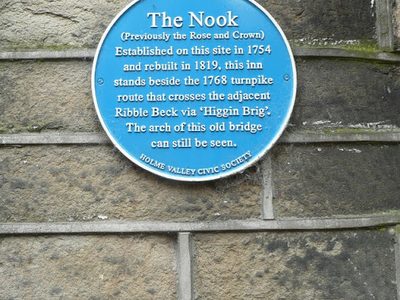 Blue plaque on The Nook