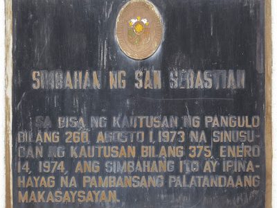 Church of San Sebastian historical marker